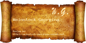 Weinstock Georgina névjegykártya