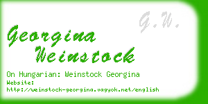 georgina weinstock business card